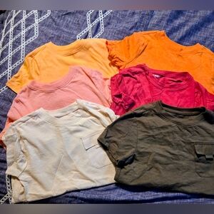 Old Navy Kids Short Sleeve Solid Color T-Shirt Bundle